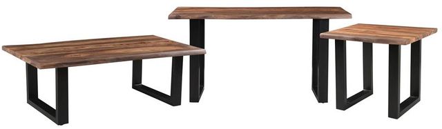 Coast2Coast Home™ Bozeman Brown End Table with Black Base-4