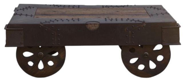 Home Trends & Design Vintage Antique Iron Coffee Table-1