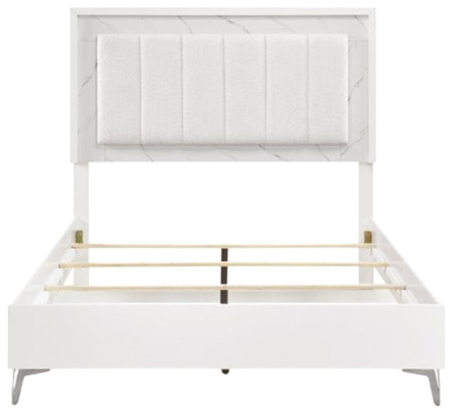 Homelegance® Ripple High Gloss White Queen Panel Bed-3
