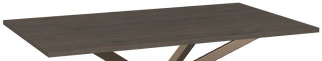 Amisco Customizable Asterisk 60" Rectangular Table with Metal Stand-1