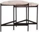 Dovetail Furniture Corwin Natural Nesting Tables with Black Base-0