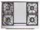 Ilve® Nostalgie II Noblesse 36'' Stainless Steel Pro Style Dual Fuel Range with Copper Trim-4