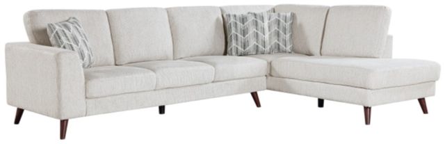 Homelegance® Broadway 2-Piece Silver Cloud Right-Arm Facing Sectional and Chaise-0