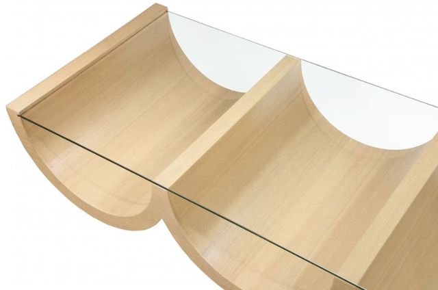 Meridian Furniture Beverwil Glass Top Coffee Table with Natural Base-3