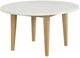 New Classic® Home Furnishings Essence White Marble Round Table Top with Natural Base-0