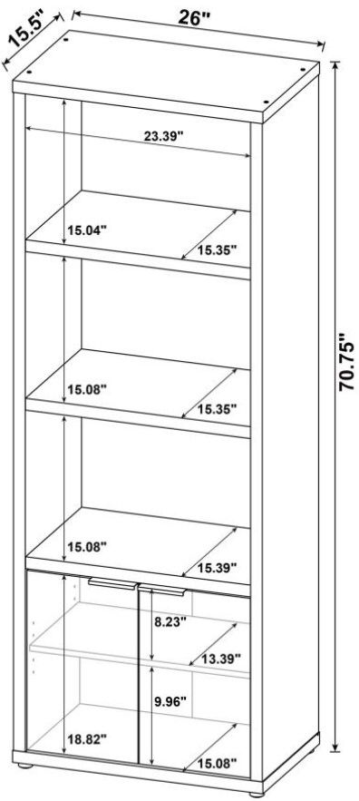 Coaster® Tabby Brown Media Tower-3
