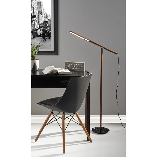 Adesso® ADS360 Gravity Walnut  LED Floor Lamp-2