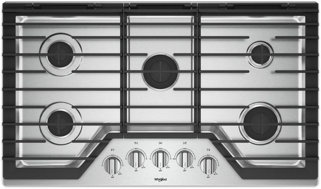 FLOOR MODEL Whirlpool® 36" Stainless Steel Gas Cooktop