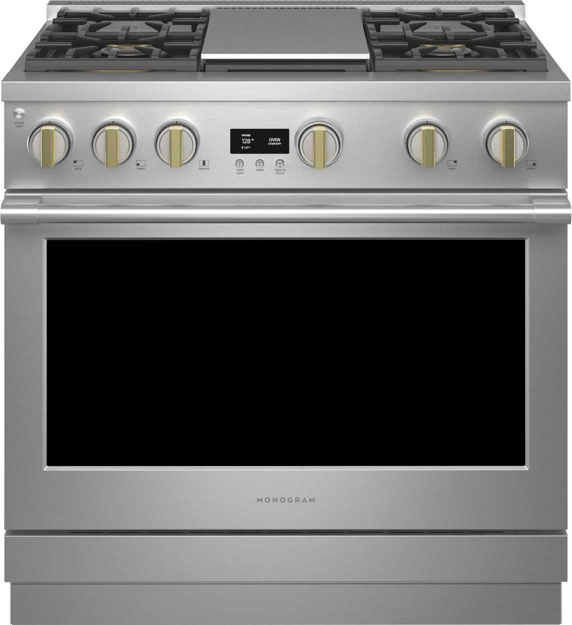 Monogram® Statement Collection 36" Stainless Steel Pro Style Natural Gas Range
