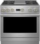 Monogram® Statement Collection 36" Stainless Steel Pro Style Natural Gas Range with 4 Burners and Griddle-0