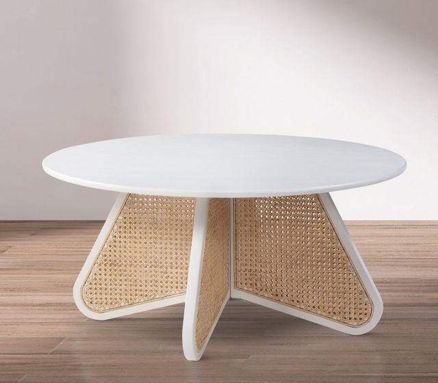 Meridian Furniture Butterfly White/Brown Coffee Table-3