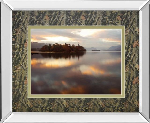 Classy Art Golden Lake by Peter Adams Mirror Framed Wall Art-0