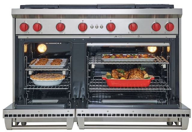 Wolf® 48" 8-Burners Stainless Steel Pro Style Liquid Propane Gas Range with Infrared Griddle -3