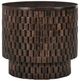 Classic Home Norwood Bark Brown 25" Round End Table-0
