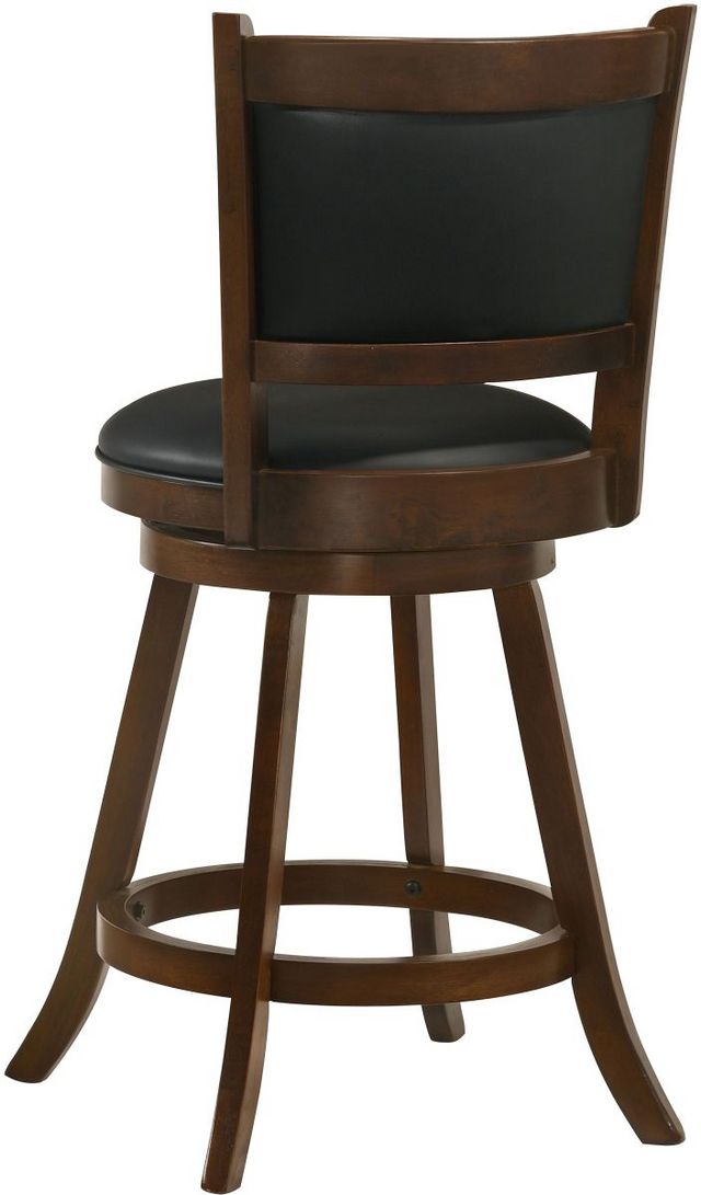 Coaster® Broxton 2-Piece Chestnut/Black Upholstered Swivel Counter Stools-5