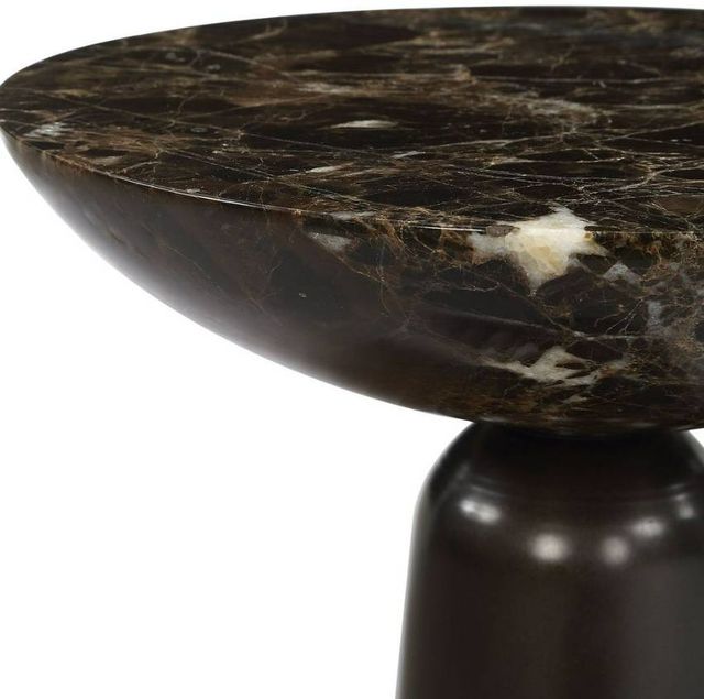 Uttermost® Hastings Brown Accent Table with Dark Bronze Base-3