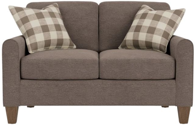 Flexsteel® Customizable Moxy Square Cushion with Rounded Mailbox Arm Loveseat-4