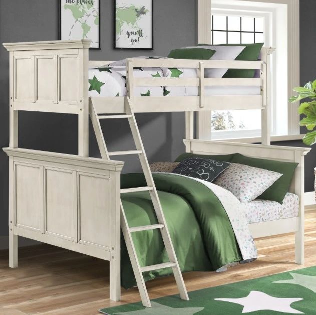Intercon San Mateo Rustic White Youth Twin/Full Bunk Bed-1
