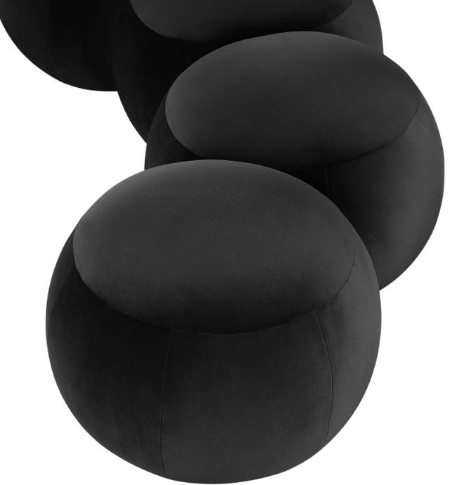 Meridian Furniture Apollo Black 65" Velvet Upholstered Bench-3