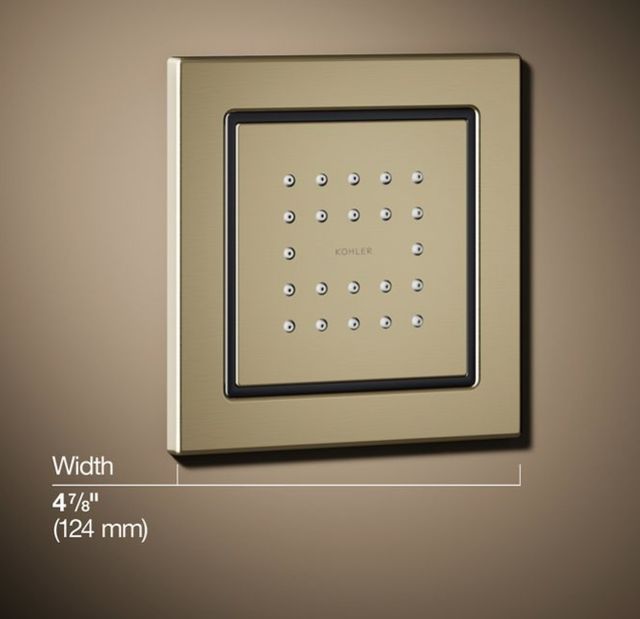 KOHLER® WaterTile® Vibrant Brushed Bronze 2.5 GPM Square 22-Nozzle Single-Function Body Spray-2