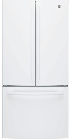 GE® 33 in. 18.6 Cu. Ft. White Counter Depth French Door Refrigerator