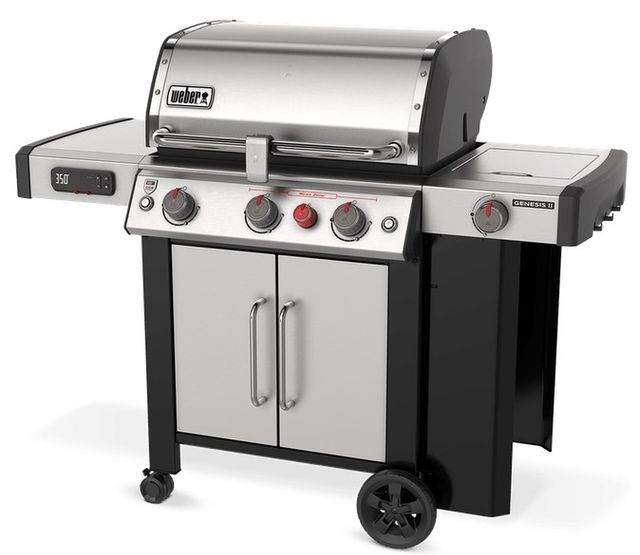 Weber® Genesis II SX-335 59" Stainless Steel Freestanding Smart Liquid Propane Grill-2