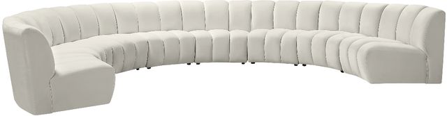 Meridian Furniture Infinity 8-Piece Cream Upholstered Modular Sectional-0
