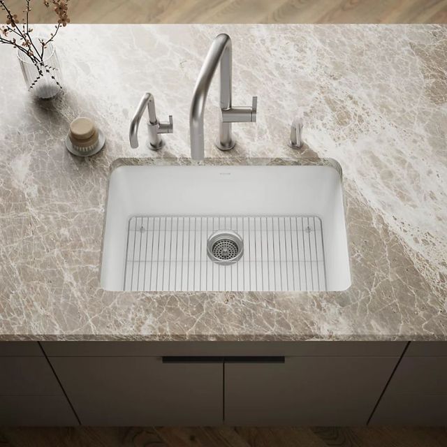 KOHLER® Cairn® Matte White 28" Undermount Single-Bowl Kitchen Sink-1