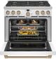 Café™ 36" Matte White Pro Style Gas Range with 6 Burners-3