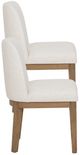 Linon Torres 2-Piece Cream/Natural Brown Upholstered Side Chair Set-4
