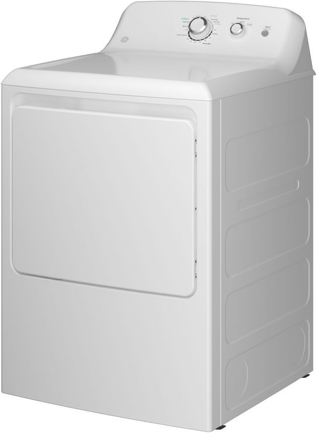 GE® 6.2 Cu. Ft. White Front Load Gas Dryer-1
