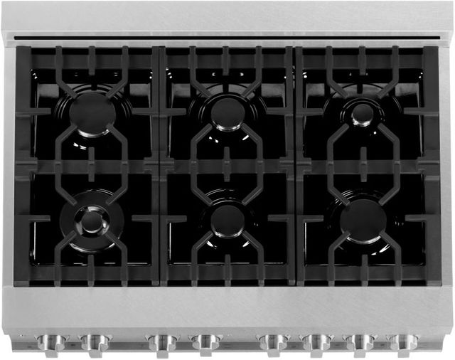 ZLINE Legacy 36" Satin Stainless Steel Pro Style Dual Fuel Range with Griddle-2