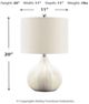 Signature Design by Ashley® Rainermen Off White Ceramic Table Lamp-1