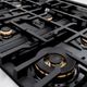 ZLINE Autograph Edition 48" Satin Stainless Steel Pro Style Double Oven Dual Fuel Range with Black Matte Doors and Champagne Bronze Accents-4