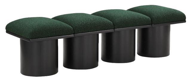 Meridian Furniture Pavilion 4-Piece Green/Black 62" Modular Bench Set-0