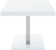 Coaster® Brooklyn White High Gloss Dining Table with Steel Chrome Base-2