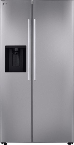 LG 36" 26.6 Cu. Ft. PrintProof™ Stainless Steel Side by Side Refrigerator Front view of the LG 36" 26.6 Cu. Ft. PrintProof™ Stainless Steel Side by Side Refrigerator