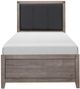 Homelegance® Woodrow Brownish Gray/Black Twin Bed-2