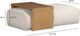 TOV Furniture Spencer Cream Ottoman with Natural Bridge Table-2