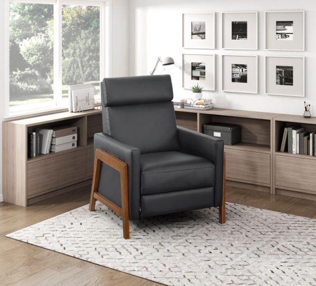 Homelegance® Verve Black Push Back Manual Reclining Chair-1