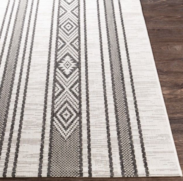 Surya Eagean Charcoal/Off-White 4'x6' Area Rug-1