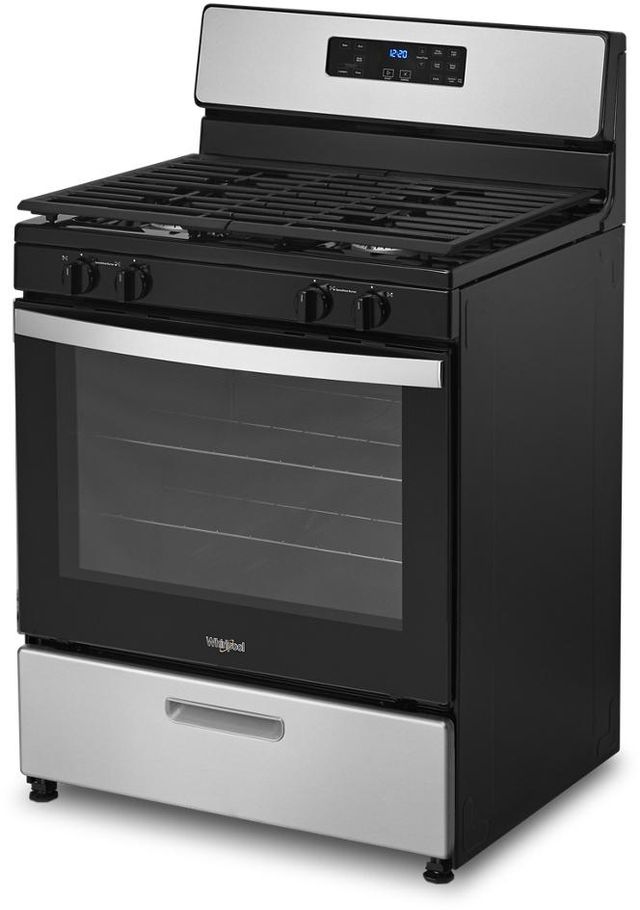Whirlpool® 5.1 Cu. Ft. Stainless Steel Freestanding Gas Range-4