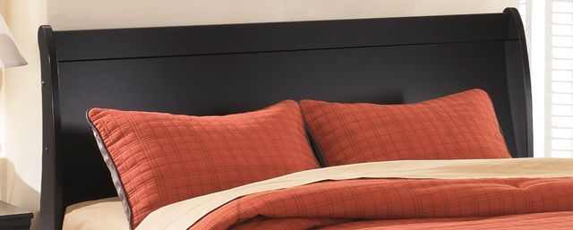 Signature Design by Ashley® Huey Vineyard 4-Piece Black Full Sleigh Headboard Set-4