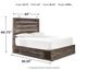 Lit à panneaux avec rangement grand Drystan, brun, Signature Design by Ashley®-2