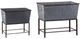 A & B Home 2-Piece Black/Gunmetal Planter with Stand Set-0