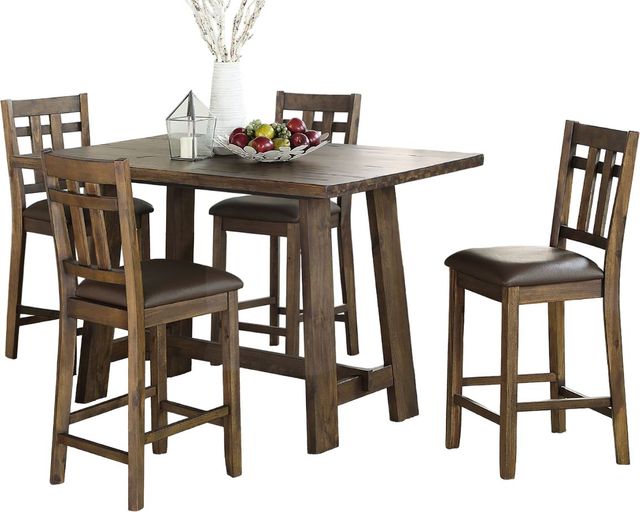 Steve Silver Co. Saranac 5-Piece Mocha Counter Height Dining Set-0