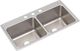 Elkay Lustertone® Classic Lustrous Satin 43" x 22" x 12-1/8" 3-Hole Equal Double Bowl Drop-In Sink-0