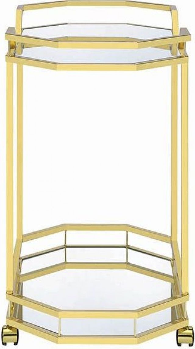 Coaster® Traditional Brass Serving Cart-1