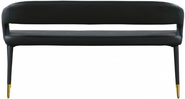 Meridian Furniture Destiny Black Vegan Leather Bench-2