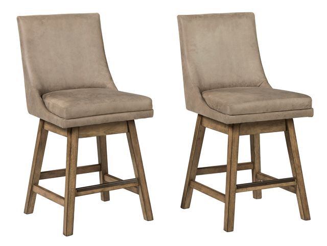 Signature Design by Ashley® Tallenger 2-Piece Beige Bar Stool Set-0